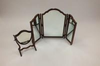 Lot 342 - An Edwardian mahogany trifold dressing table...