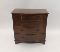 Lot 352 - A George III style mahogany serpentine front...