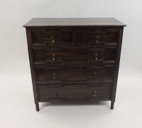 Lot 355 - A 1930s oak Carolean style chest of drawers,...