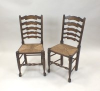 Lot 371 - A set of eight beech and elm reproduction rush...