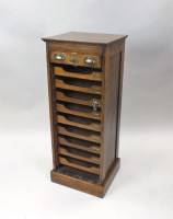 Lot 388 - An 'Ezy' series tambour front oak filing...