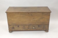 Lot 390 - A modern pine blanket chest with two drawers...