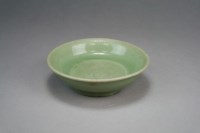 Lot 4 - A Chinese Longquan celadon bowl or brush...