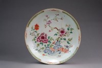 Lot 15 - A large Chinese famille rose dish 18th Century...