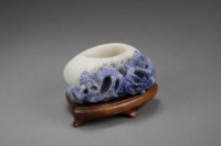 Lot 40 - A Chinese lapis lazuli 'chilong' water pot...