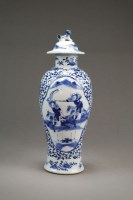 Lot 98 - A Chinese blue and white vase and cover Kangxi...