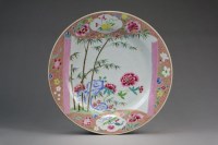 Lot 102 - A Chinese famille rose dish Qianlong Decorated...