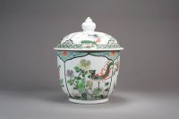 Lot 108 - A Chinese famille verte jar and cover Kangxi...