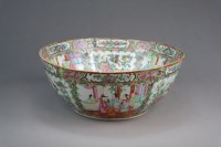 Lot 113 - A Chinese Canton famille rose punch bowl 19th...