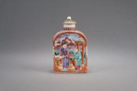 Lot 140 - A Chinese famille rose tea caddy and cover...