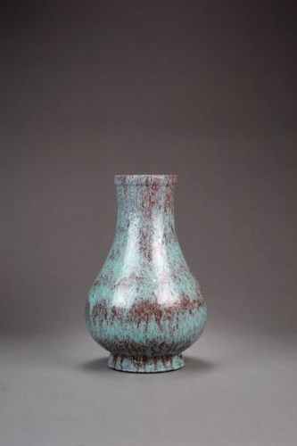 Lot 161 - A Chinese robin's egg-glazed vase Incised...