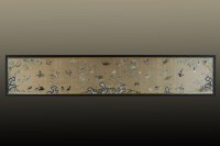 Lot 220 - A Chinese embroidered silk panel 19th Century...