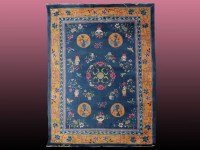 Lot 244 - A Chinese woven carpet Late Qing/Republic...