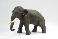 Lot 263 - A Japanese bronze figure of an elephant by...