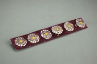 Lot 264 - A set of six Japanese enamel buttons...