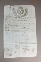 Lot 92 - FRENCH PASSPORT, 1819, issued to one Thomas...