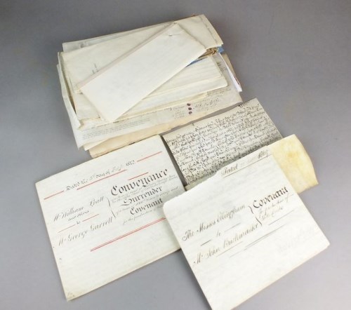 Lot 106 - DEEDS and Indentures, mainly 19th century on...