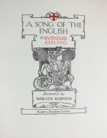 Lot 109 - KIPLING, Rudyard, A Song of the English, 4to,...