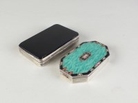 Lot 155 - An Art Deco silver and enamel compact,...