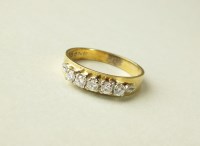 Lot 204 - A five stone diamond ring, the five brilliant...