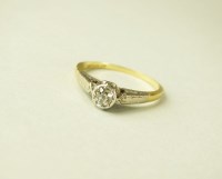 Lot 217 - A single stone diamond ring, the old cut...