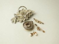 Lot 222 - Two early 20th century seed pearl bar brooches,...