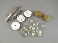 Lot 248 - A collection of watch findings, drill and bit...