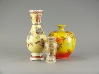 Lot 283 - A Japanese Satsuma pottery vase Taisho period...