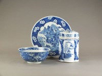 Lot 284 - A Chinese blue and white dish Late Qing...