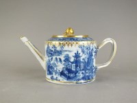 Lot 290 - A Chinese blue and white teapot 18th Century...