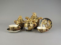 Lot 292 - A Japanese satsuma style tea set Taisho period...