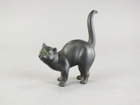 Lot 326 - A Wedgwood black basalt model of a cat with...