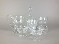 Lot 367 - A partial suite of Webb clear dimple glassware...