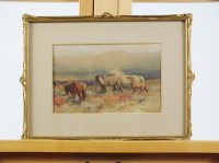 Lot 440 - Alfred William Strutt (1856-1924), Wild Ponies,...