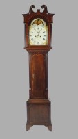 Lot 512 - A George III oak and mahogany cross banded...