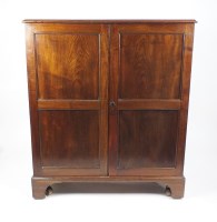 Lot 542 - A two door mahogany hanging cabinet, 19th...