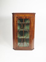 Lot 549 - A George III mahogany and boxwood strung wall...