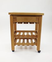 Lot 568 - A modern beech butcher's block style kitchen...