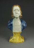 Lot 19 - A good early English prattware bust of Rev....