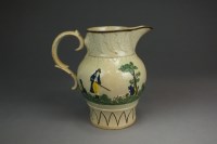 Lot 32 - An English prattware Hunting jug, early 19th...
