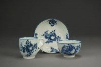 Lot 54 - A Caughley porcelain trio of coffee cup, tea...