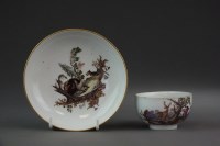 Lot 59 - A Meissen porcelain teacup and saucer, 18th...