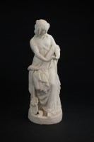 Lot 79 - An English parian figure of a lady, mid-19th...