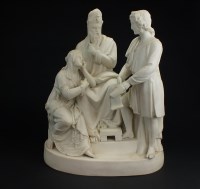 Lot 85 - A large Wedgwood Carerra parian group, 'The...