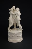 Lot 86 - A parian figure group of The Three Graces,...
