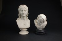 Lot 97 - A Copeland Parian portrait bust of Enid, circa...