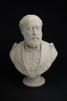 Lot 98 - A Copeland parian bust of Edward Prince of...