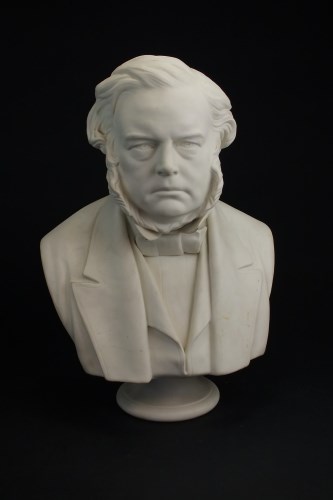 Lot 99 - An Adams and Co parian bust of John Bright,...