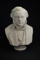 Lot 99 - An Adams and Co parian bust of John Bright,...