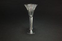 Lot 125 - An English wine glass, circa 1770, the trumpet...